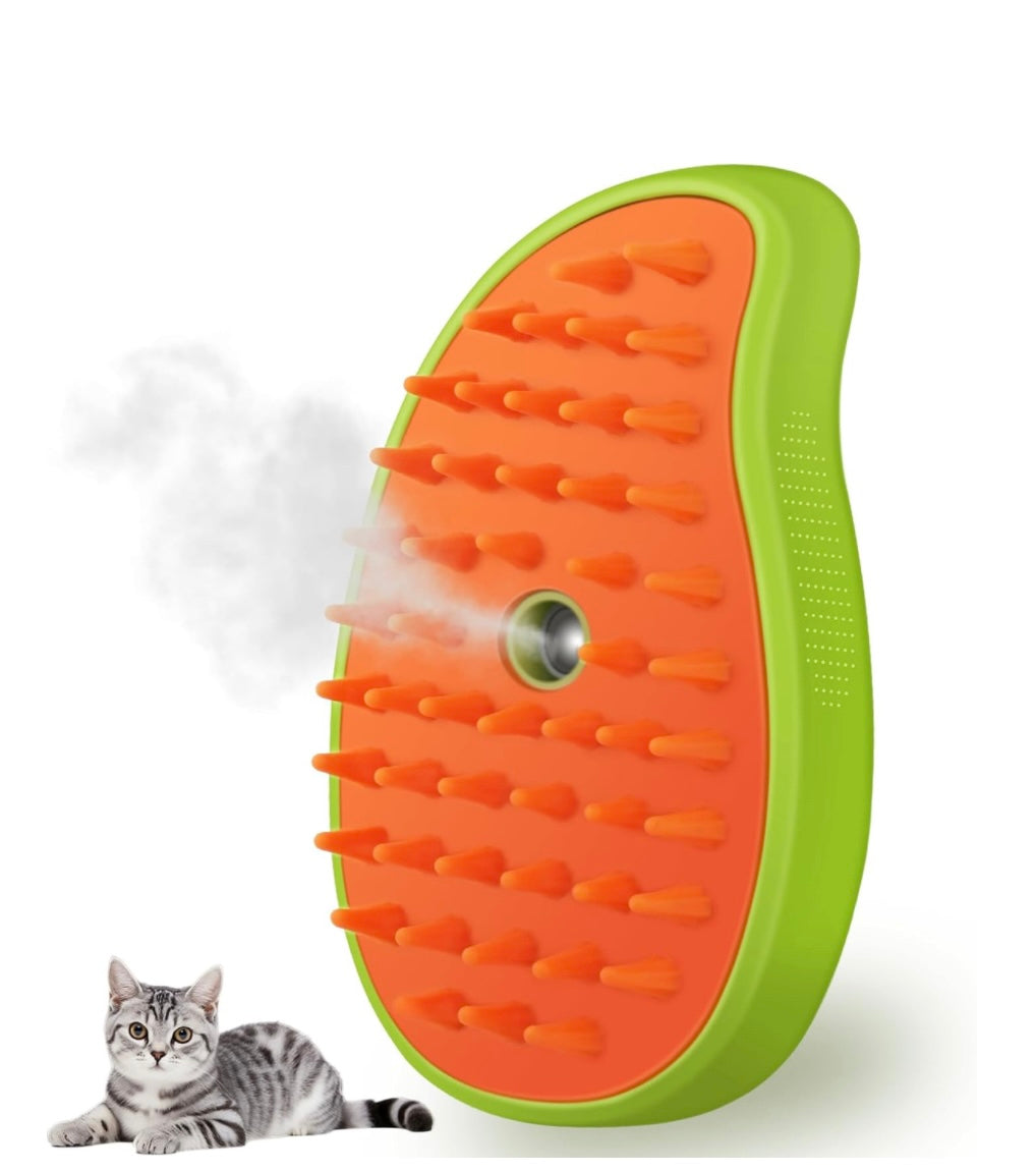 3 in 1 Cat & Dog Steam Brush Rechargeable Anti-Static Pet Spray Hair Removal Comb for Shedding